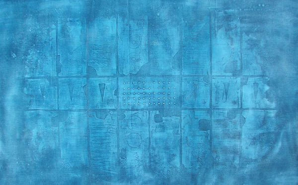 Solid Blue Abstarct I Painting by Mohit Bhatia | ArtZolo.com
