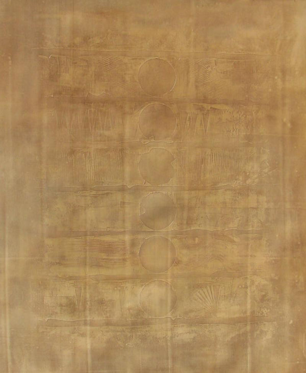 Solid Golden Abstract Ii Painting by Mohit Bhatia | ArtZolo.com