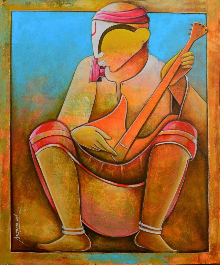 Solo Rhythms Painting by Anupam Pal | ArtZolo.com