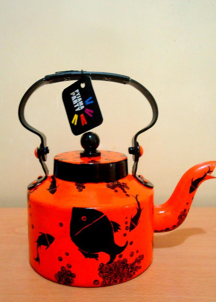 Something Fishy Tea Kettle Handicraft by Rithika Kumar | ArtZolo.com