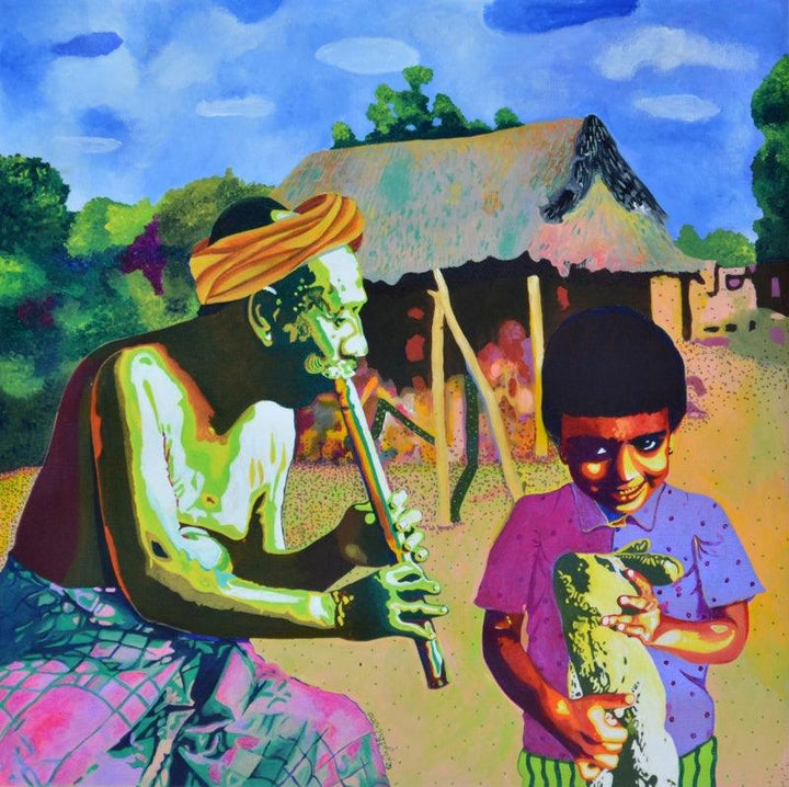 Song From The Heaven Painting by Gayatri Artist | ArtZolo.com
