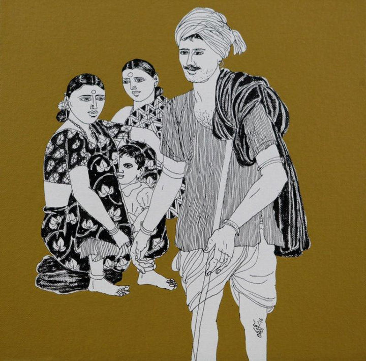 Song Of Village 12 Painting by Laxman Aelay | ArtZolo.com