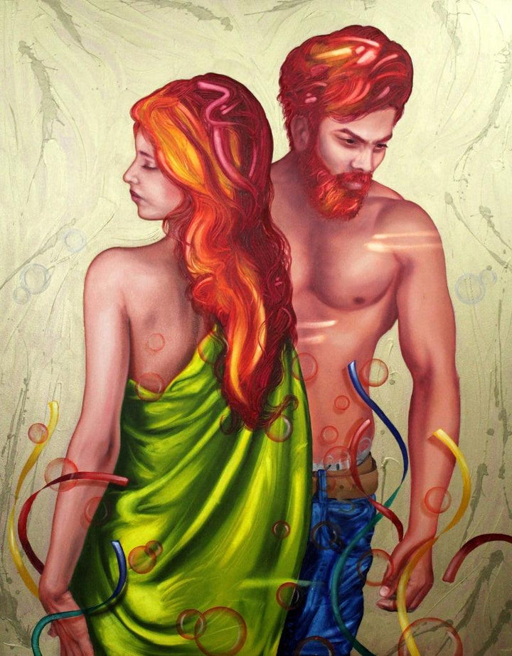Soulmates 10 Painting by Ankur Rana | ArtZolo.com