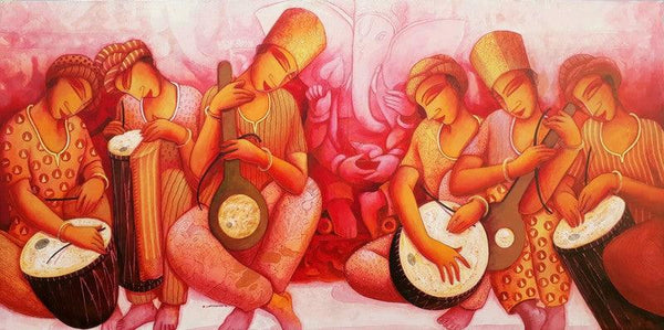 Sounds 3 Painting by Samir Sarkar | ArtZolo.com