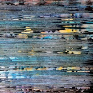 Abstract oil painting titled 'Space 1', 54x54 inches, by artist Pranav Shah on Canvas