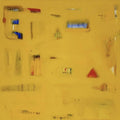 Abstract oil painting titled 'Space Within 2', 48x48 inches, by artist Prasad Mane on Canvas