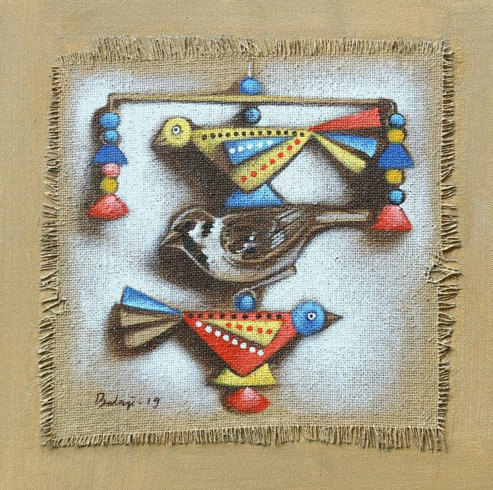 Sparrow Painting by Balaji Ubale | ArtZolo.com
