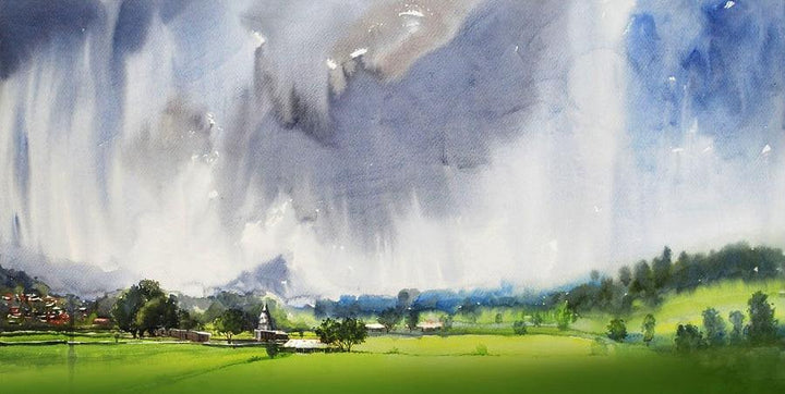 Splashing Clouds Painting by Ramdas Thorat | ArtZolo.com