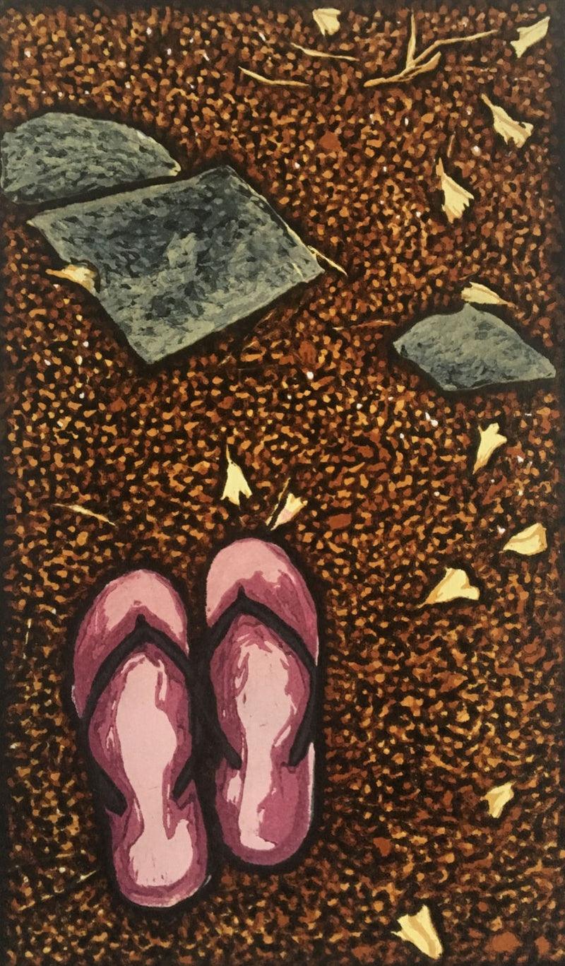 contemporary printmaking titled 'Spring', 10x7 inches, by artist Prachi Sahasrabudhe on Paper