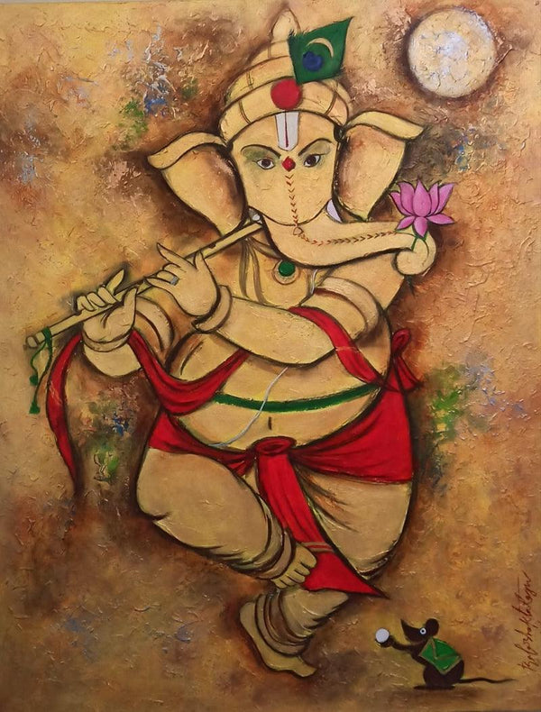 Sri Krishnaganapati Painting by Bala Bhakta Raju | ArtZolo.com