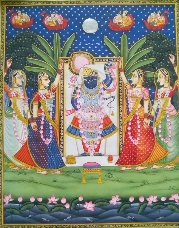 Srinathji Darshan Painting by Rajendra Khanna | ArtZolo.com