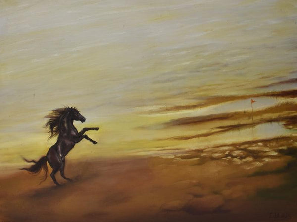 Stallion Painting by Durshit Bhaskar | ArtZolo.com