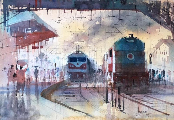 Steam Engine 2 Painting by Bijay Biswaal | ArtZolo.com
