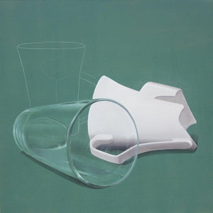 Still-life acrylic painting titled 'Still Life 2', 36x36 inches, by artist Jaswinder Singh on Canvas