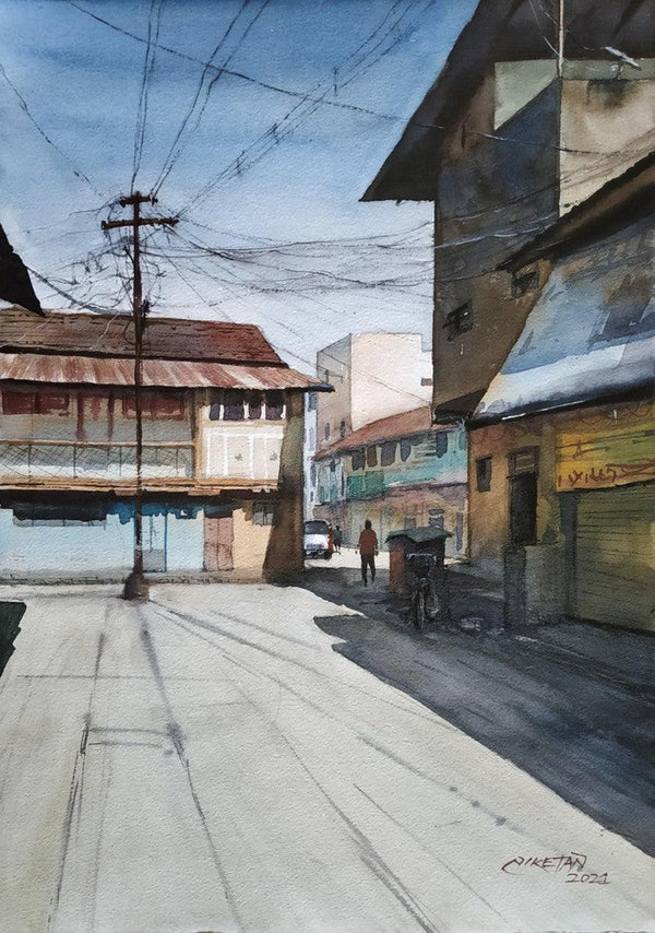 Street Of Village Painting by Niketan Bhalerao | ArtZolo.com
