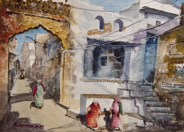 Streets Of Jodhpur Painting by Mrutyunjaya Dash | ArtZolo.com