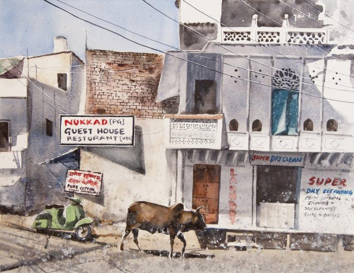 Streets Of Udaipur Painting by Mrutyunjaya Dash | ArtZolo.com