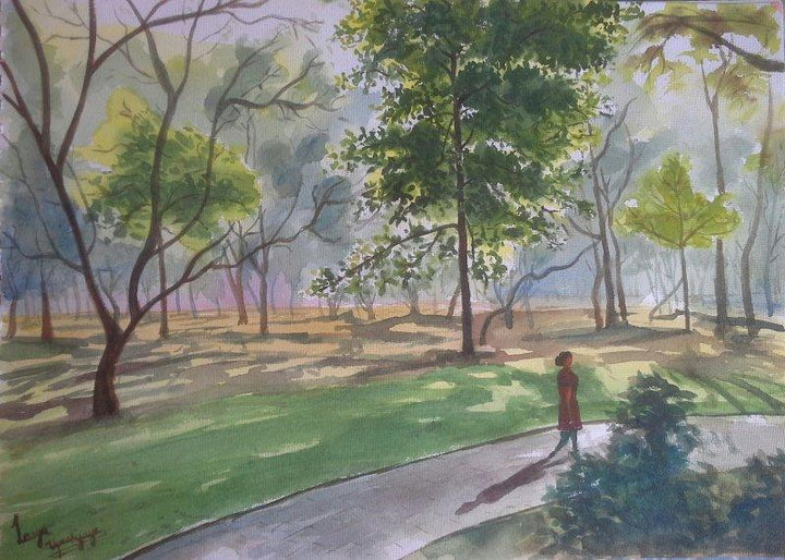 Strolling Through Cubbon Park Painting by Lasya Upadhyaya | ArtZolo.com