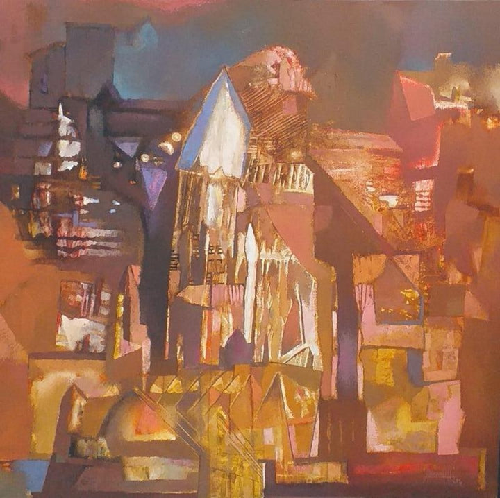 Structure 8 Painting by Somenath Maity | ArtZolo.com