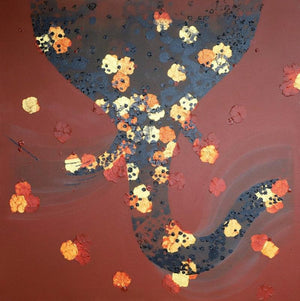 Religious acrylic painting titled 'Sumukha', 36x36 inches, by artist Asif Shaikh on Canvas