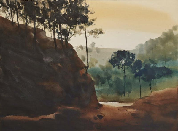 Sun Shines On The Pond 2 Painting by Prashant Prabhu | ArtZolo.com