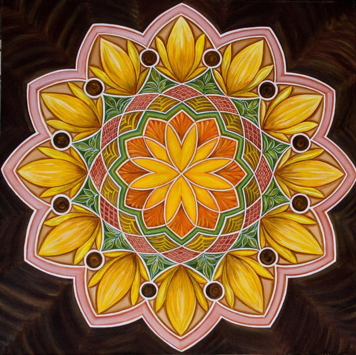 Sunflower Mandala ArtZolo.com