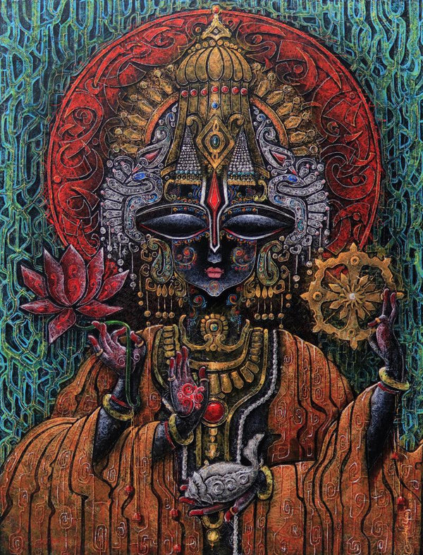 Swami Narayana Painting by Anil K Vishwa | ArtZolo.com