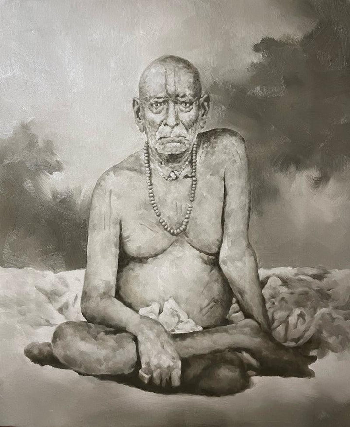 Swami Samarth Painting by Namdev M Patil | ArtZolo.com