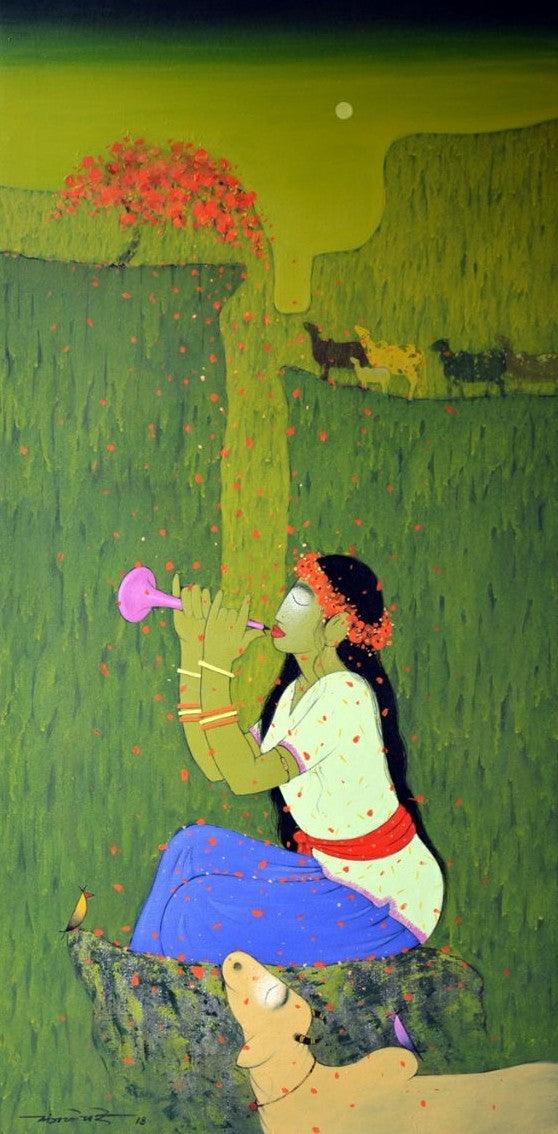 Swarokti Painting by Sanjay M Khochare | ArtZolo.com