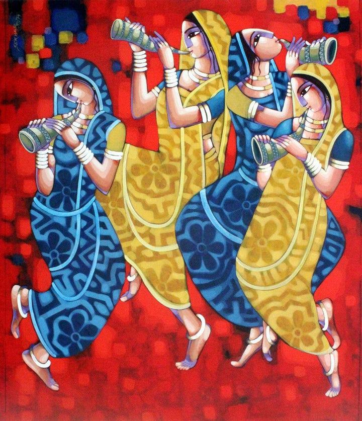 Symphony Of Happiness Painting by Sekhar Roy | ArtZolo.com