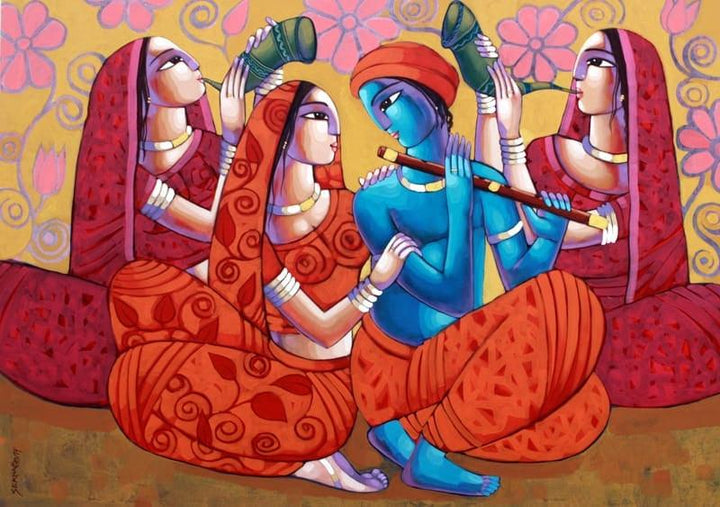 Symphony Of Love Painting by Sekhar Roy | ArtZolo.com