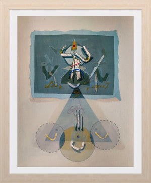 Abstract acrylic ink painting titled 'TRANSFORMATION', 16x21 inches, by artist Mahesh Pal Gobra on ACRYLIC ON PAPER