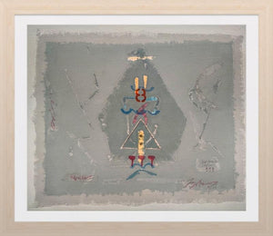 Abstract acrylic painting titled 'TRANSFORMATION', 21x16 inches, by artist Mahesh Pal Gobra on PAPER