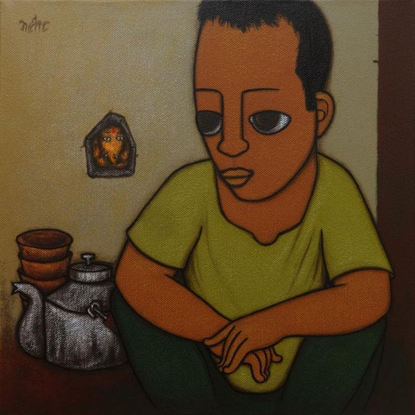 Tea Boy Painting by Hitendra Singh Bhati | ArtZolo.com