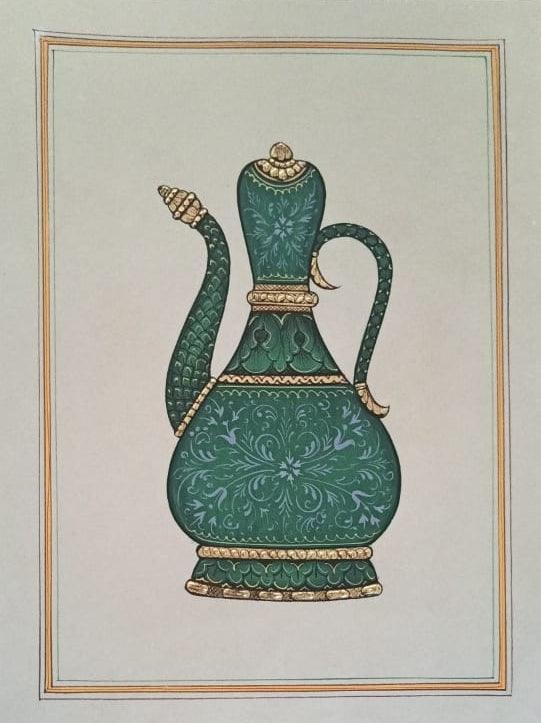 Tea Pot 2 Traditional Art by Pichwai Art | ArtZolo.com