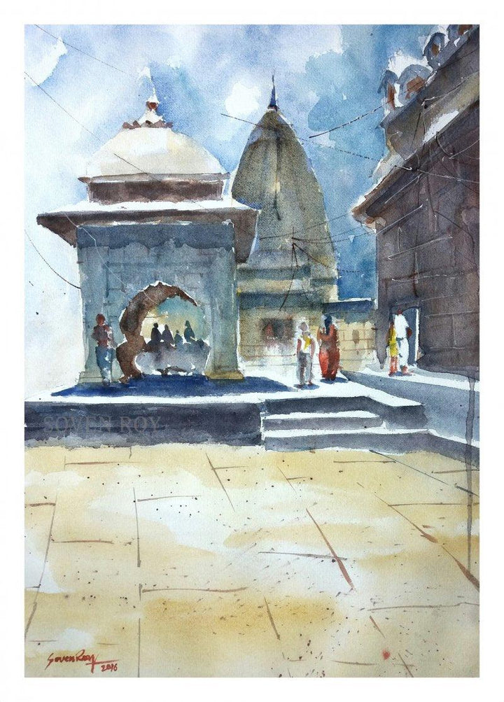 Temple At Wai Painting by Soven Roy | ArtZolo.com