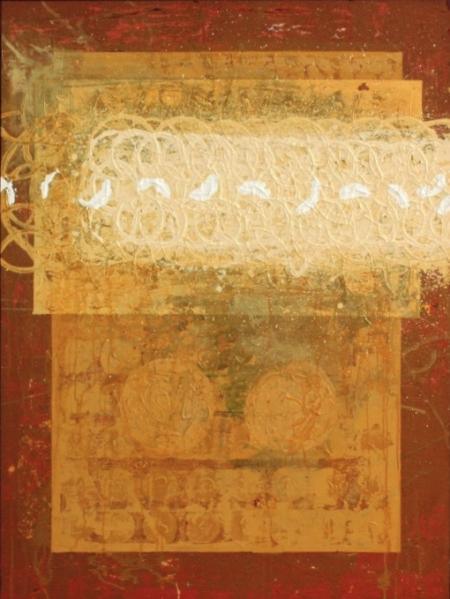 Abstract mixed media painting titled 'Textured Abstract I', 48x36 inches, by artist Sidharth Pansari on Canvas