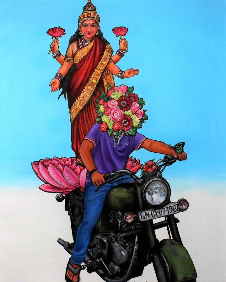 Thank You God 2 Painting by Gangu Naidu Pv | ArtZolo.com