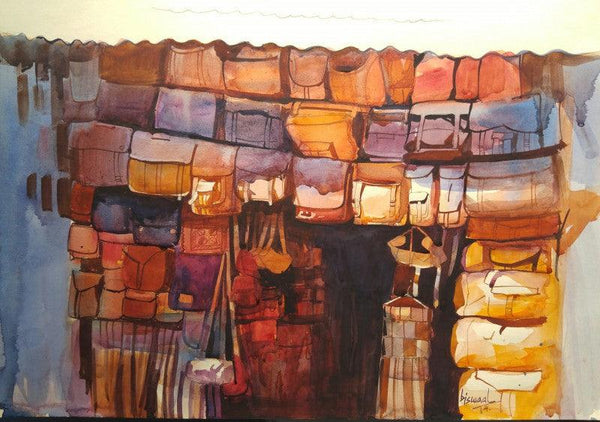 The Bag House Painting by Bijay Biswaal | ArtZolo.com