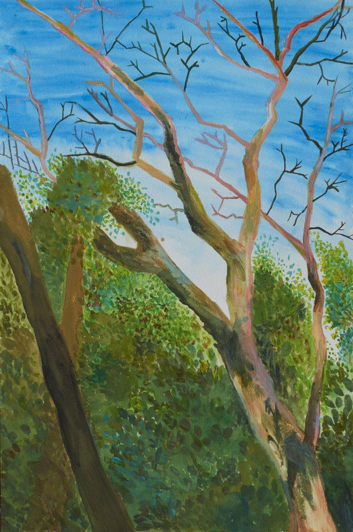 The Bare Tree My Soul Counselled Me Painting by Prasanna Gunturi | ArtZolo.com
