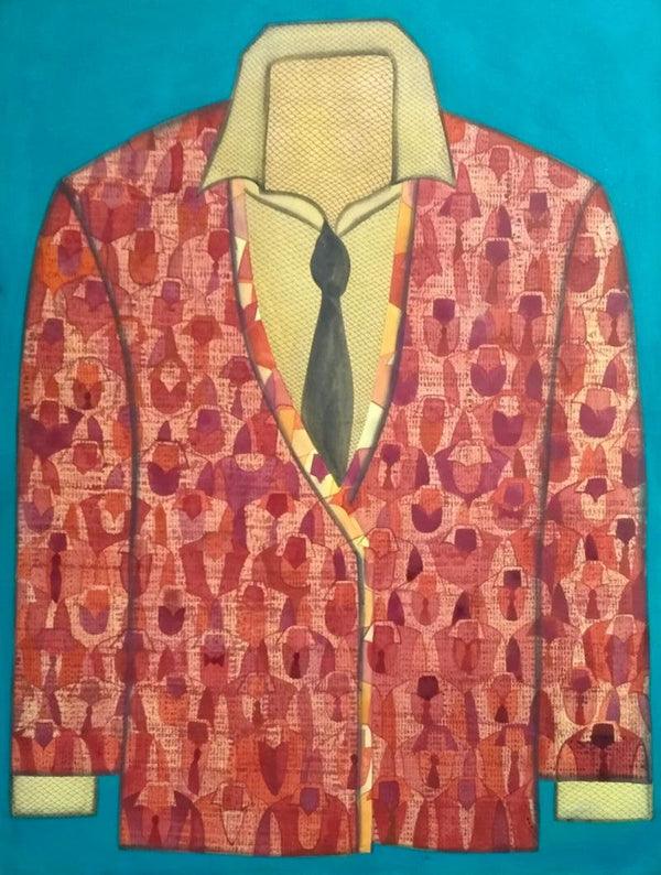 The Black Tie Painting by Soumya Samanta | ArtZolo.com