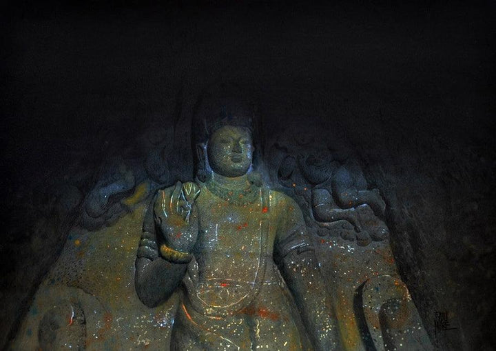 The Buddha 2 Painting by Raju More | ArtZolo.com