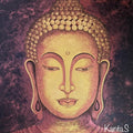 meditation acrylic painting titled 'The Buddha', 24x24 inches, by artist Kanta SIngh on Canvas