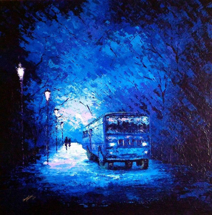 The Bus Ride Painting by Ganesh Panda | ArtZolo.com
