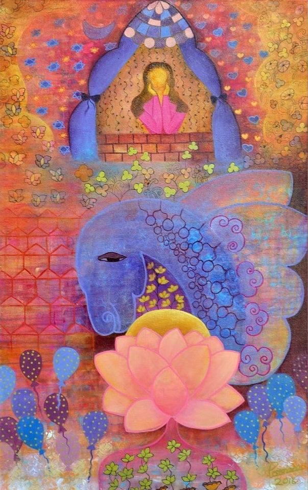 The Calling I Painting by Poonam Agarwal | ArtZolo.com
