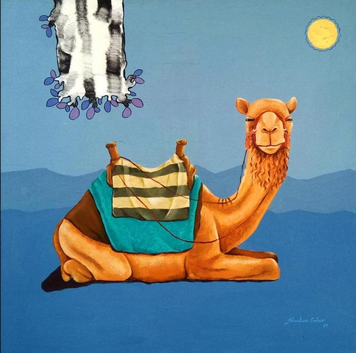 The Camel Painting by Shankar Lohar | ArtZolo.com