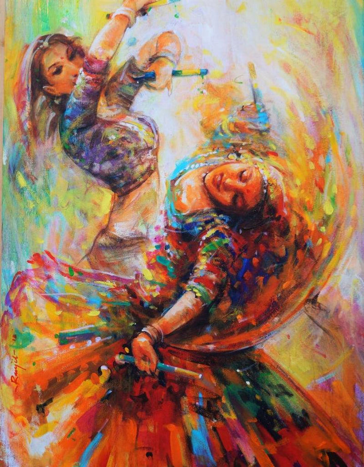 The Celebration Gangour 1 Painting by Ranjit Sarkar | ArtZolo.com