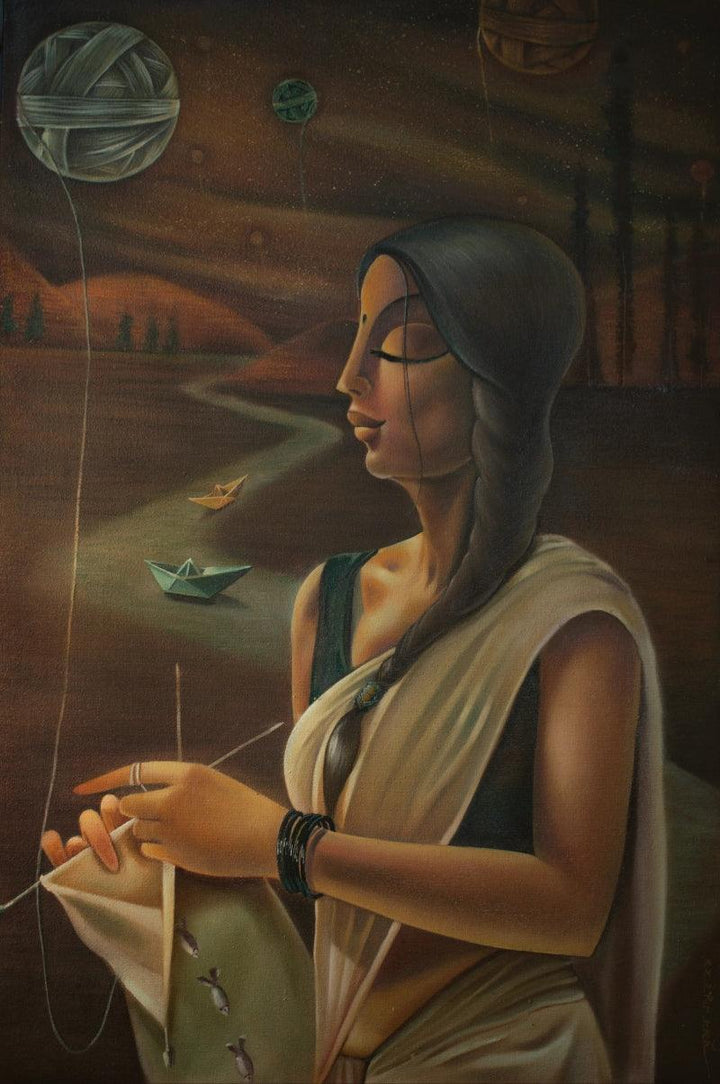 The Creator Painting by Sumon Naskar | ArtZolo.com