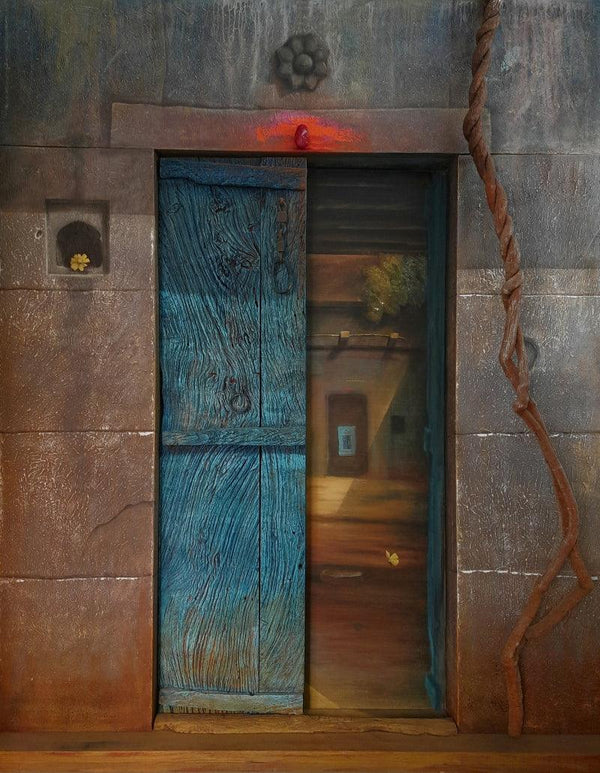 The Door Painting by Gopal Pardeshi | ArtZolo.com
