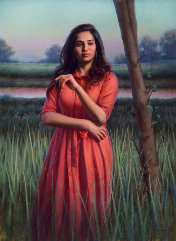 The Evening Red Painting by Siddharth Gavade | ArtZolo.com